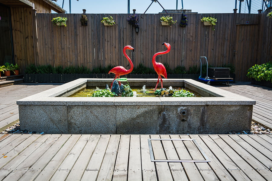 backyard water feature sculpture