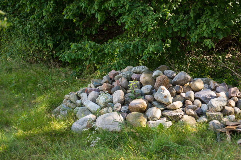backyard rock Piles