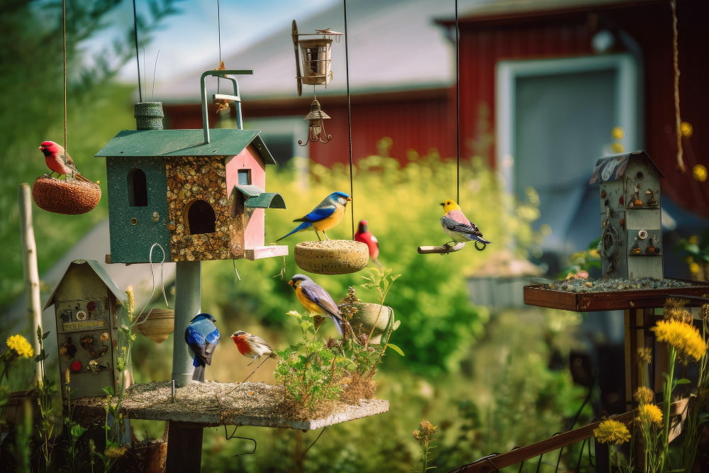 bird feeders backyard