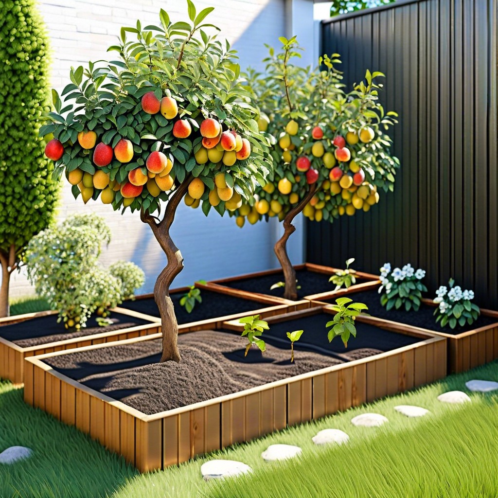 arrange a mini orchard with dwarf trees