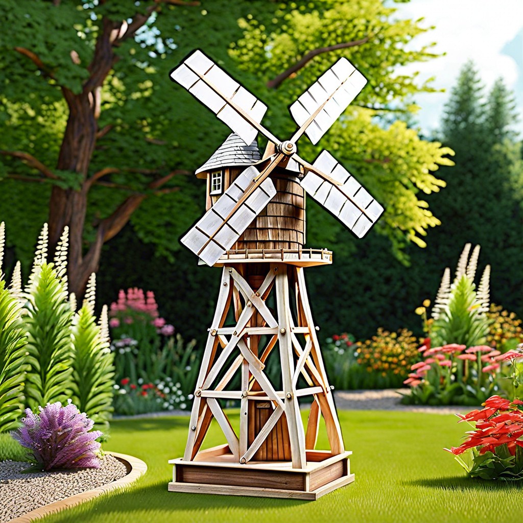 assemble a homemade yard windmill
