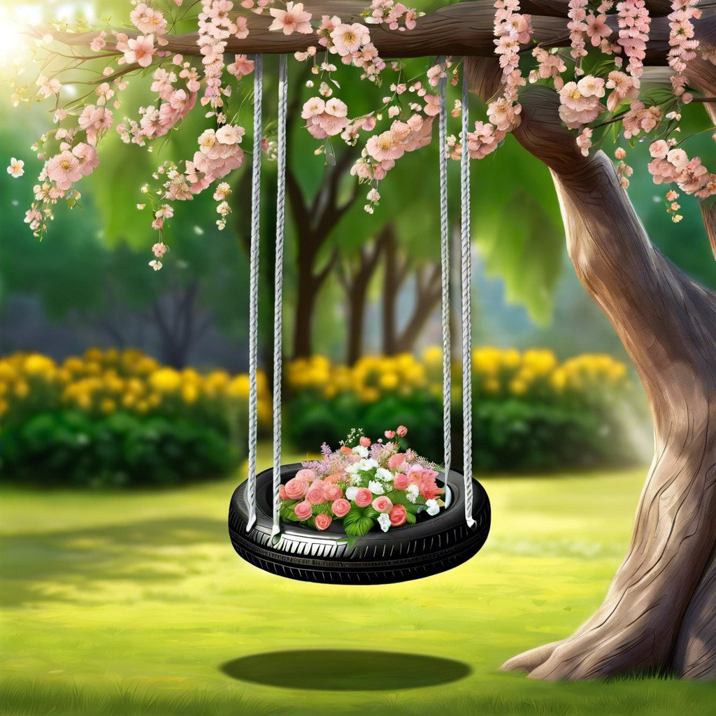 assemble a tire swing or planter