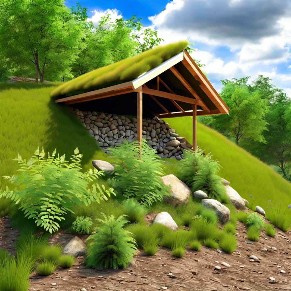 budget brush shelter for sloped yard wildlife