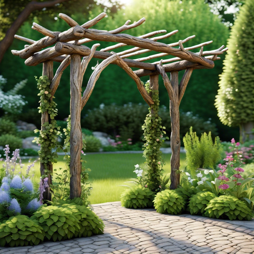 build a rustic twig arbor