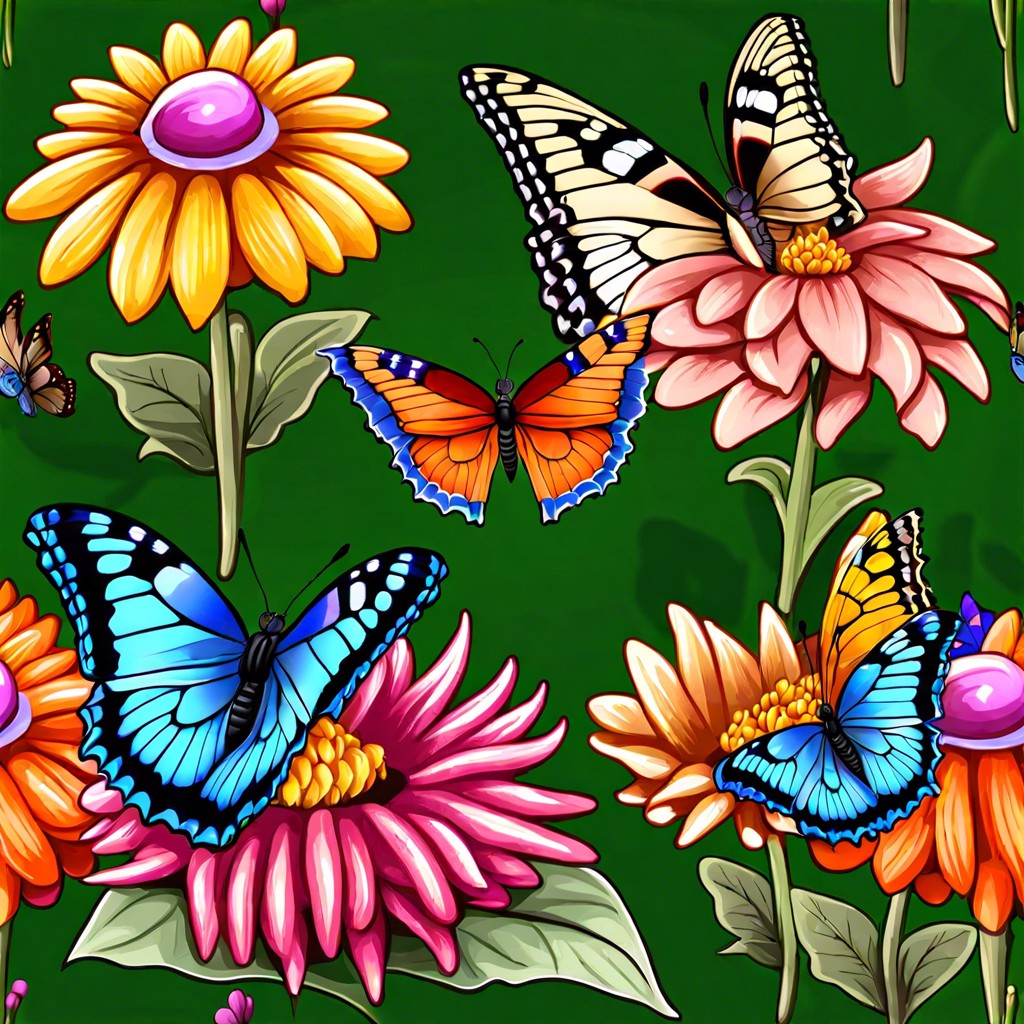 butterfly attracting plant array