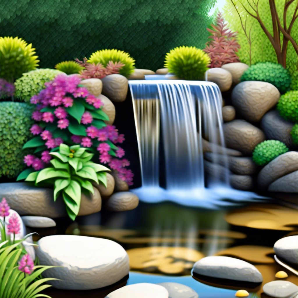 cascading waterfall feature