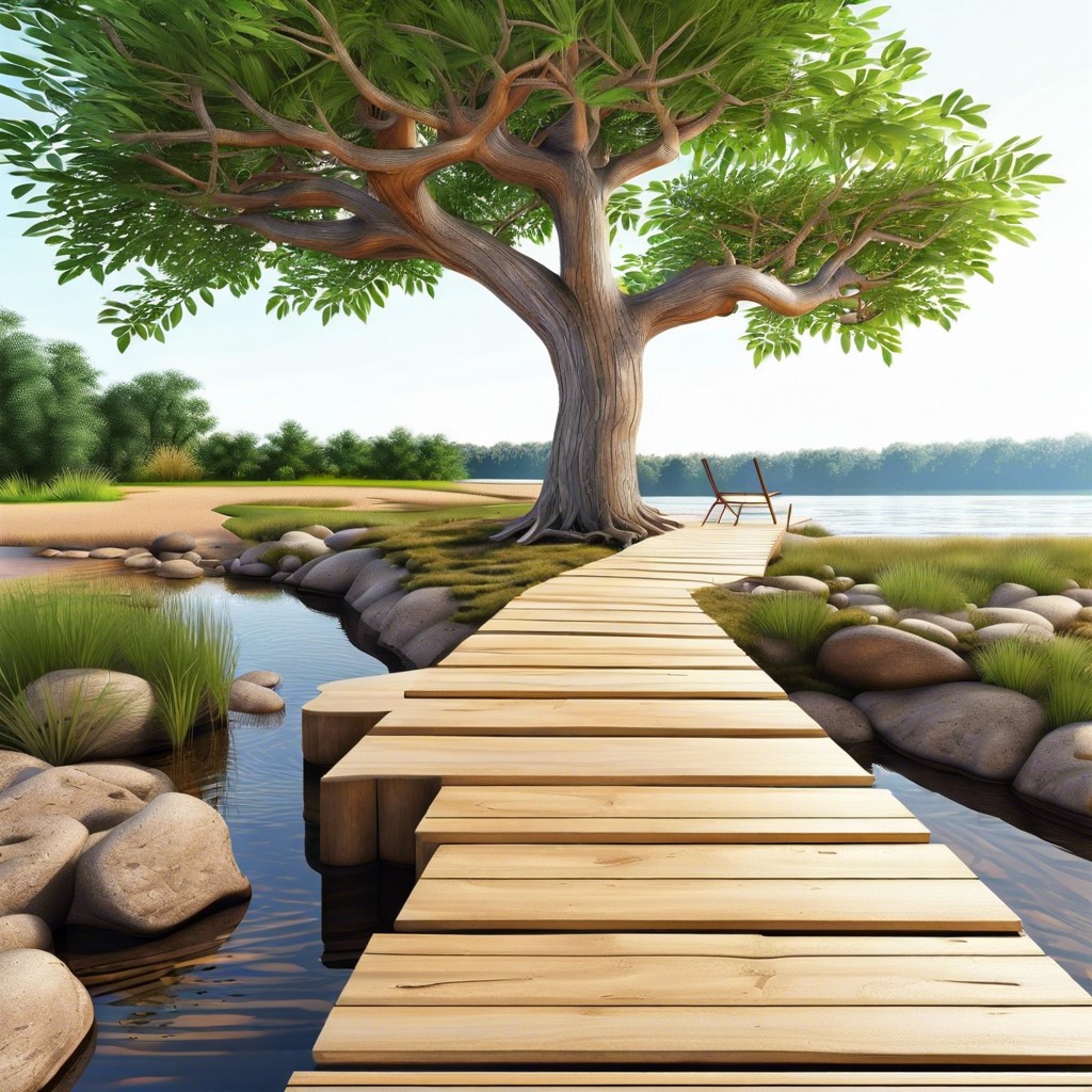 construct raised wooden boardwalks across root areas