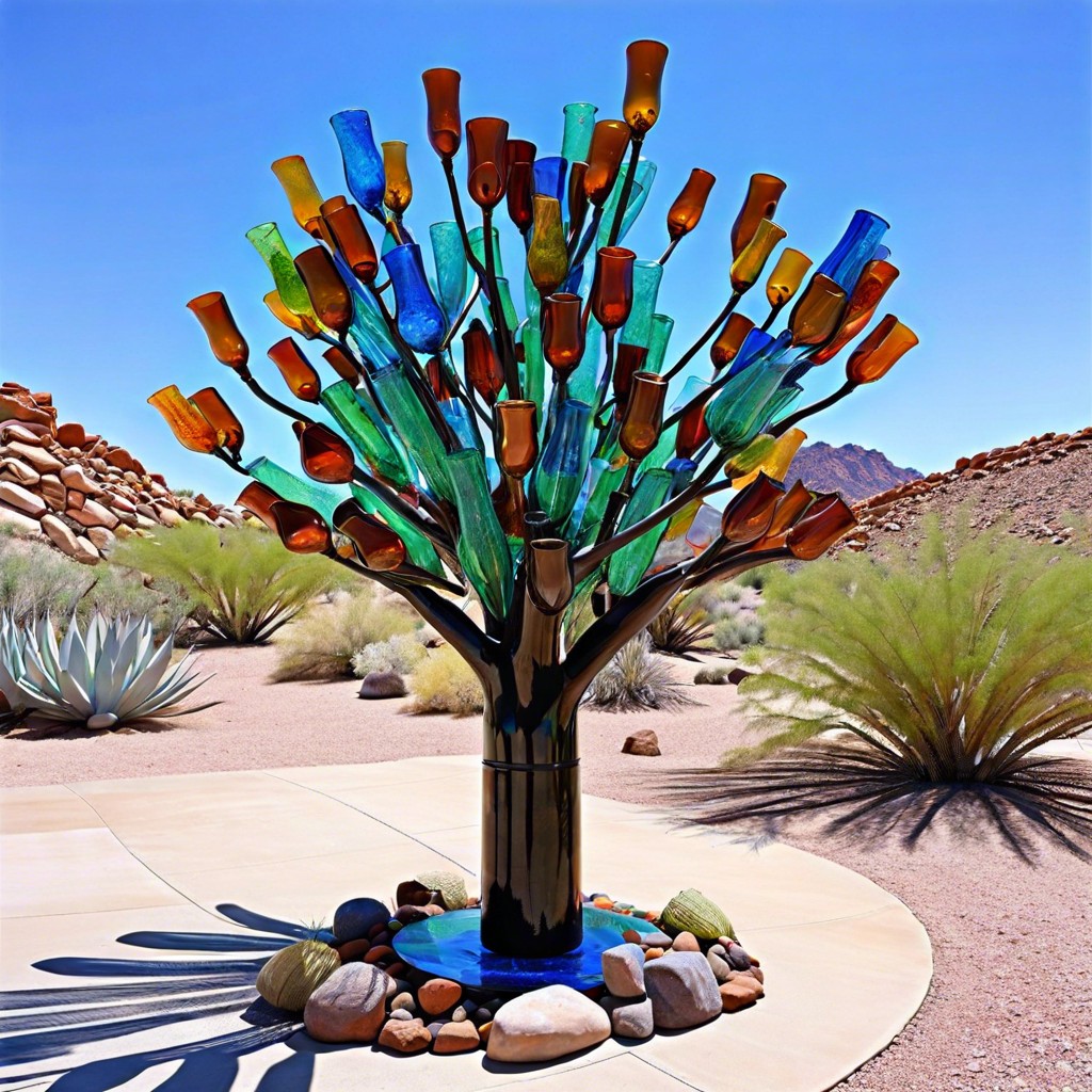 craft a bottle tree as garden art