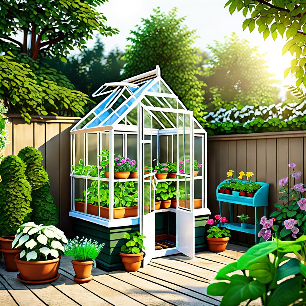 create a garden under glass with mini greenhouses