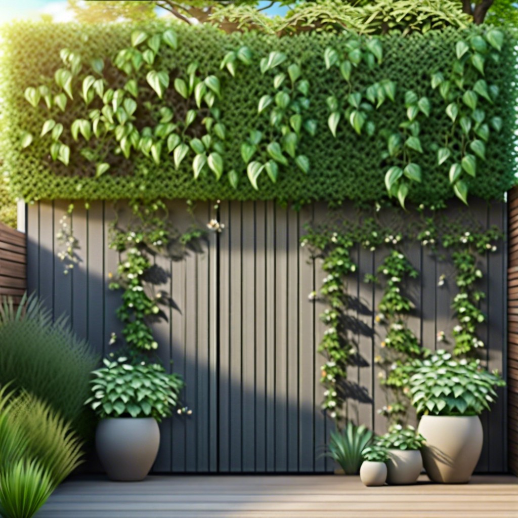 create a living fence with climbing plants