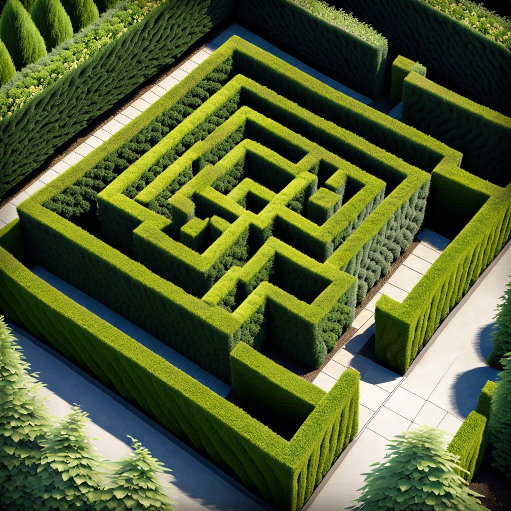 create an arborvitae maze or labyrinth feature