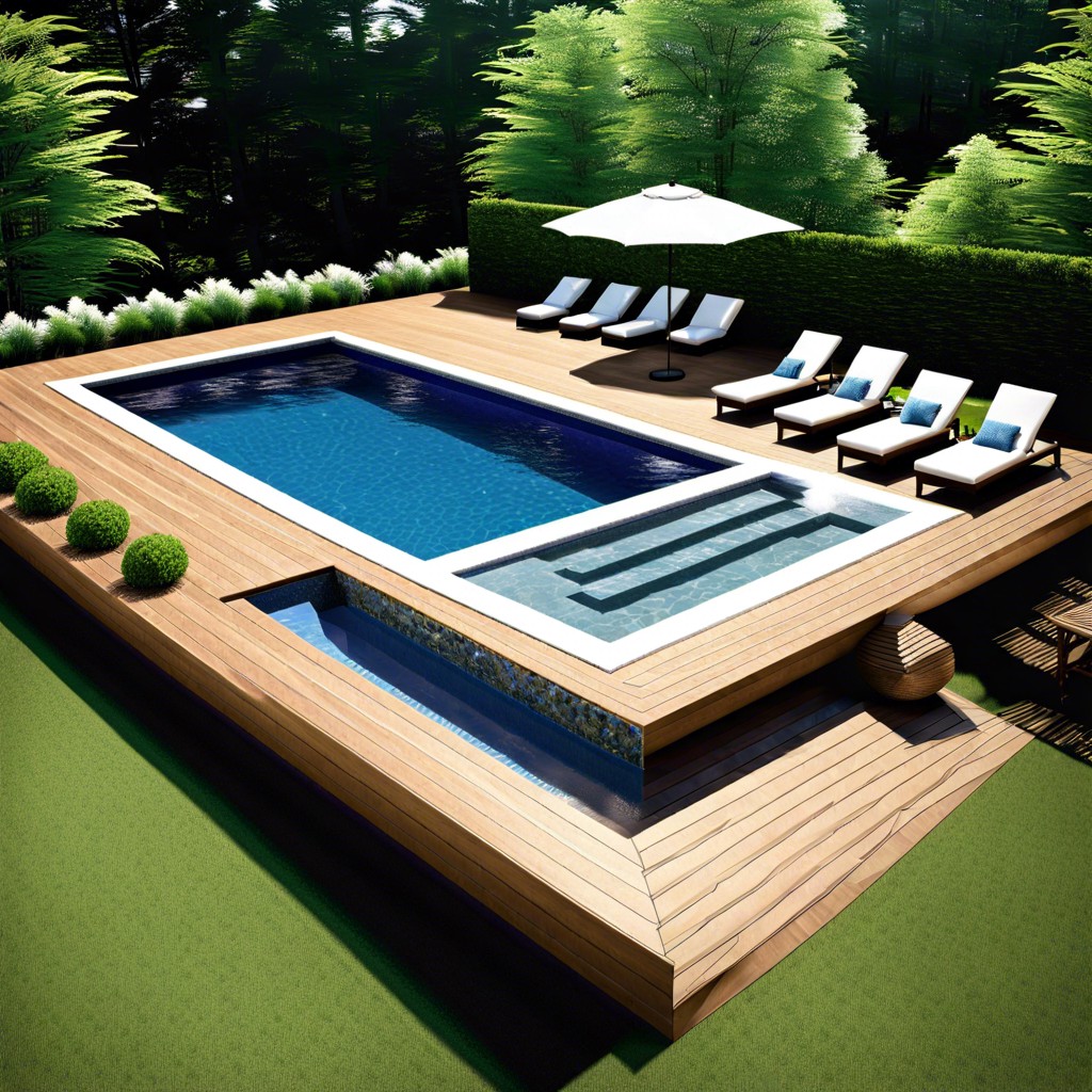 deck level rectangular pool
