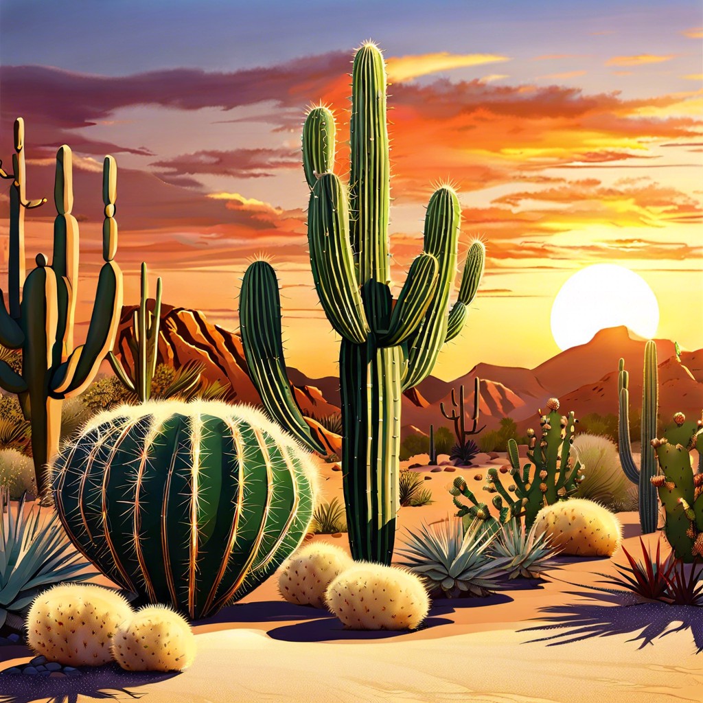 design a cactus garden for arid climate landscaping