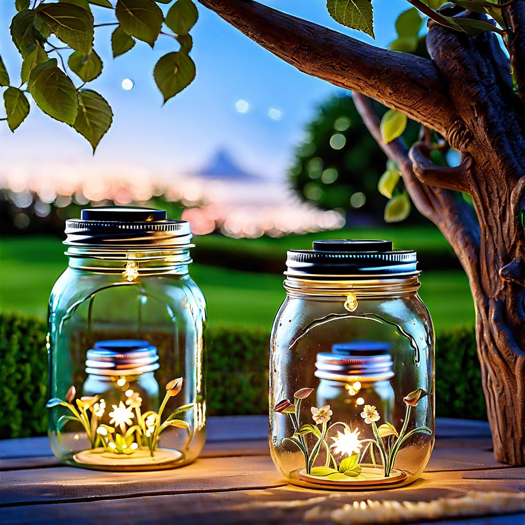 diy solar light mason jars