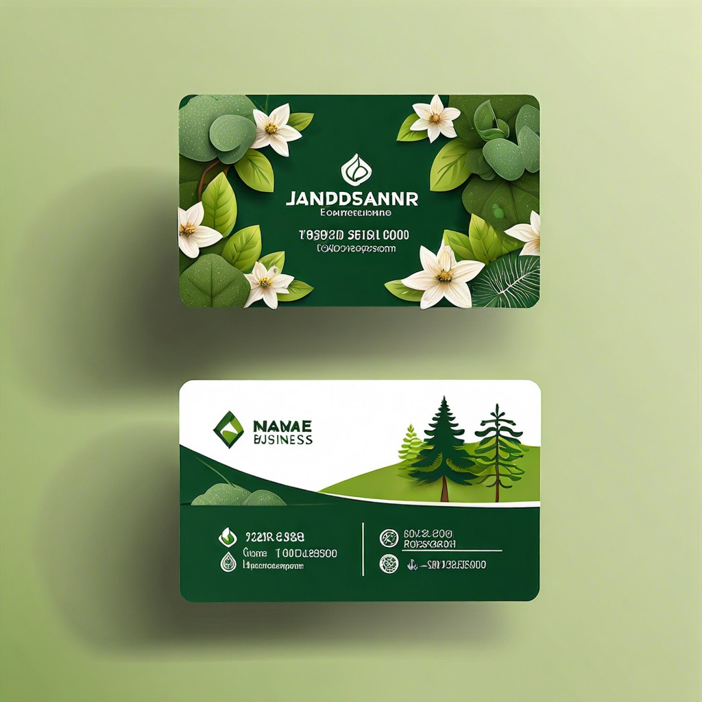 essential elements for landscaping business cards