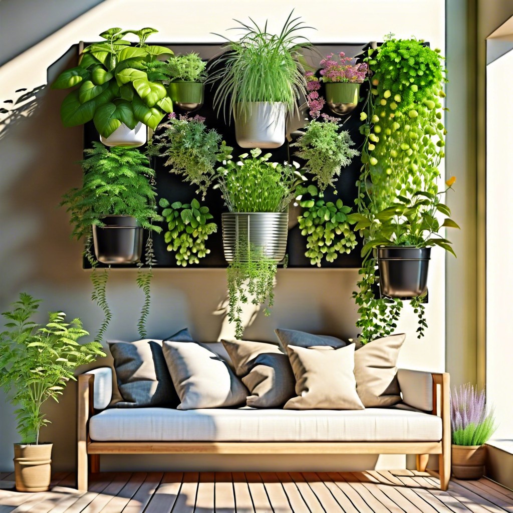 implement a living wall with herbs