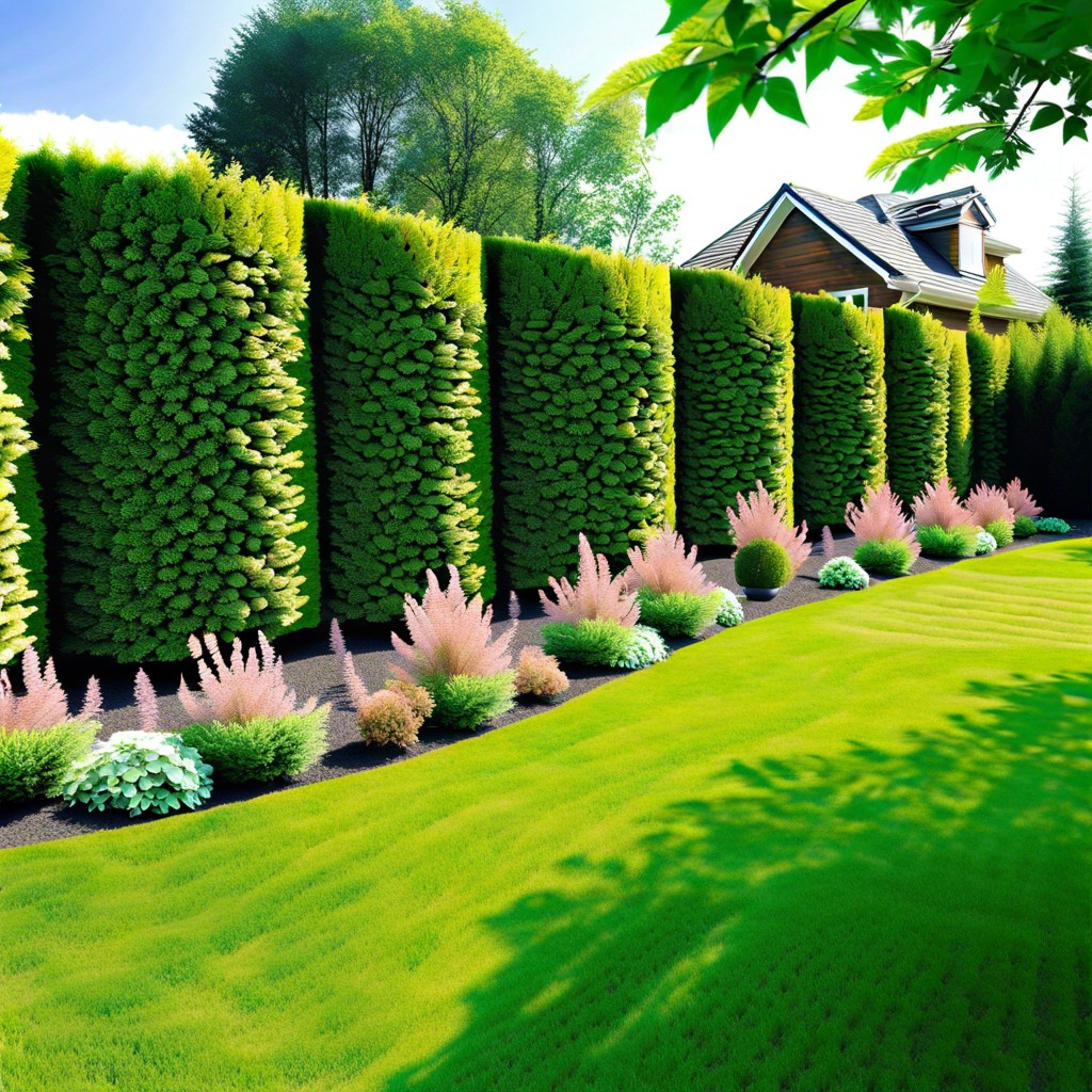 implement arborvitae in a permaculture garden as windbreaks and privacy screens