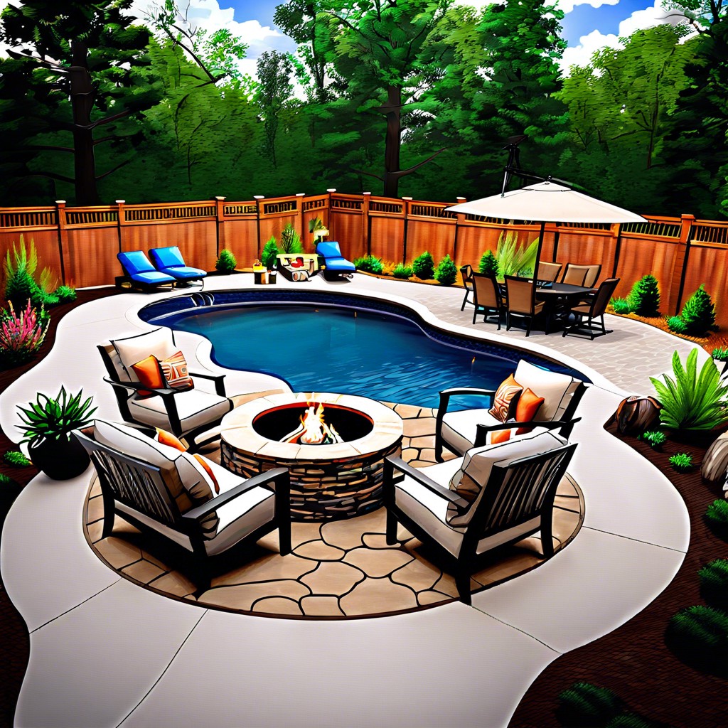 install a fire pit lounge area