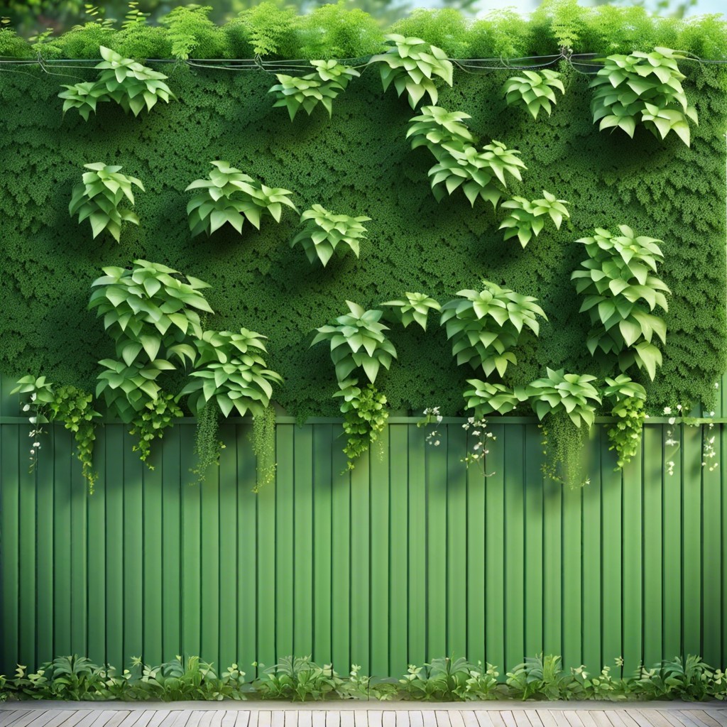 install a living green wall with creeping plants
