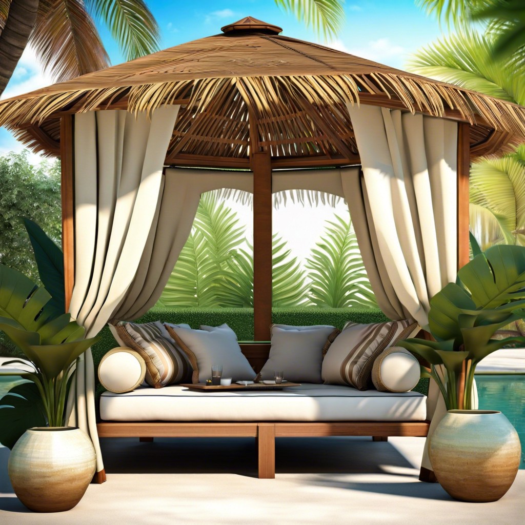 install a poolside cabana