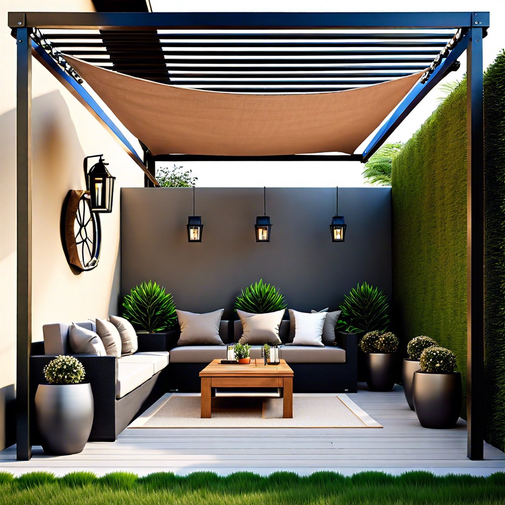 install a retractable canopy for shade