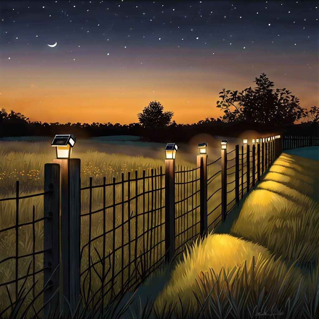 intersperse solar lights for a twinkling effect at night