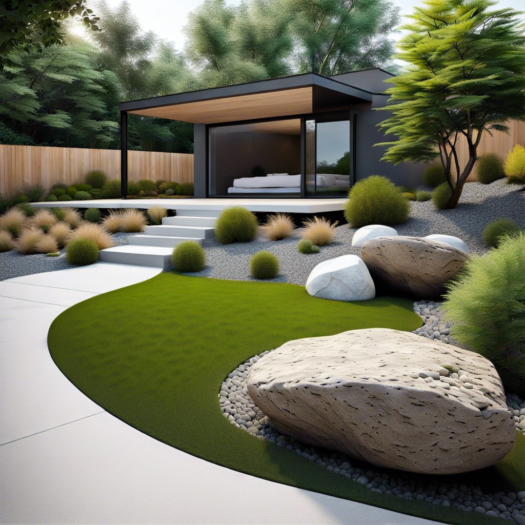 minimalist rock garden