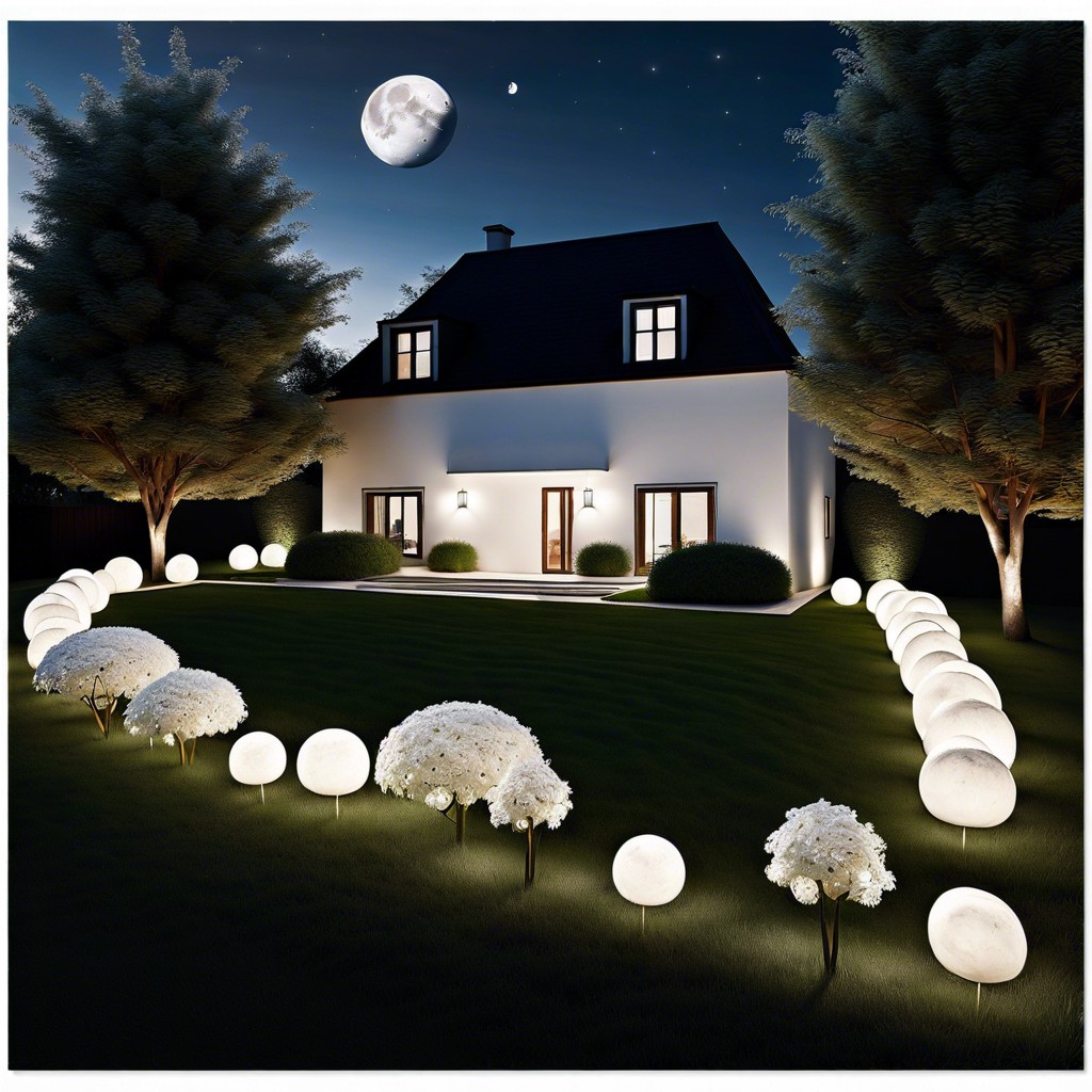 moonlight white garden concept