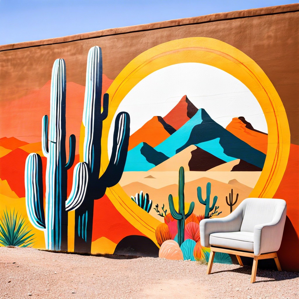 opt for outdoor desert themed murals