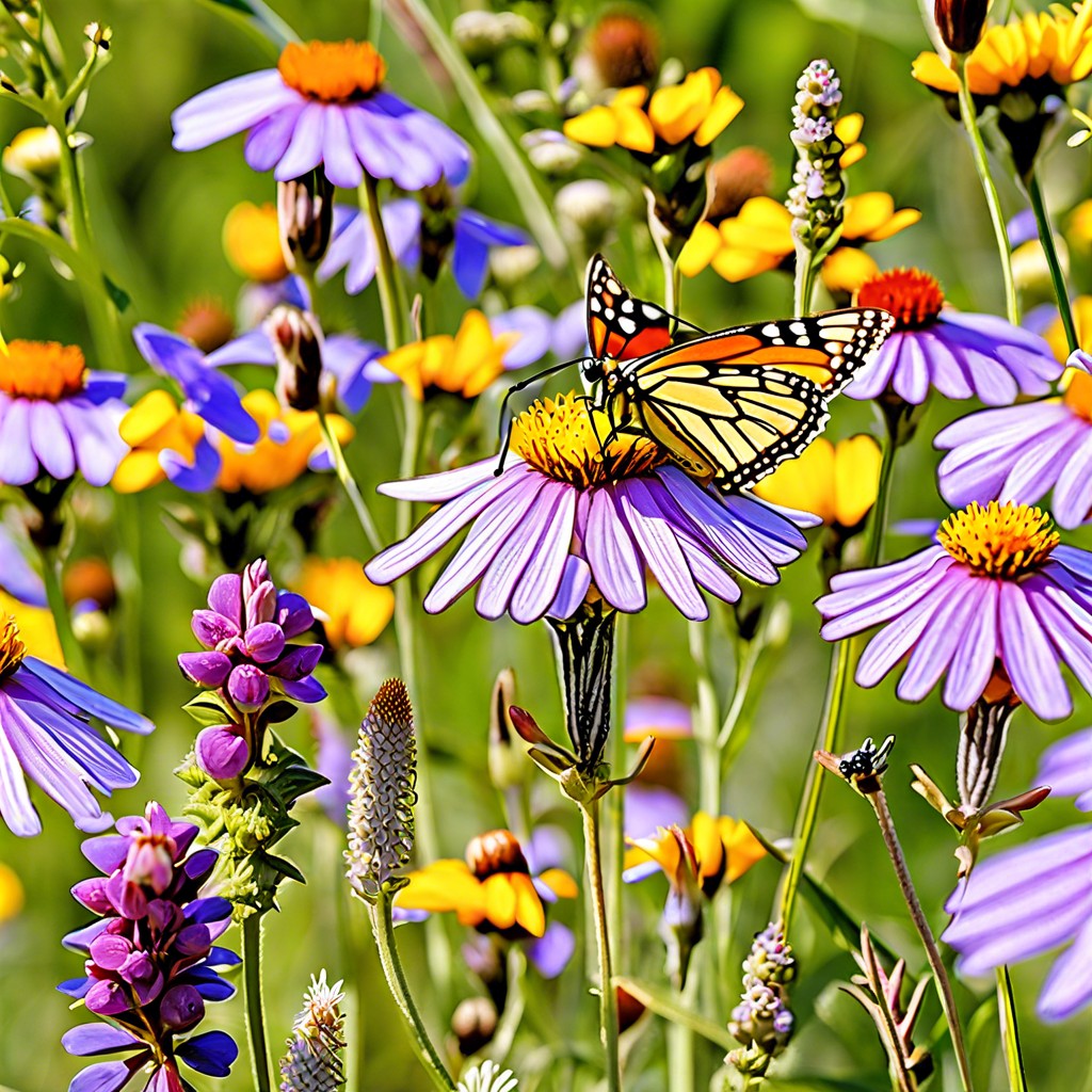 pollinator friendly wildflower field