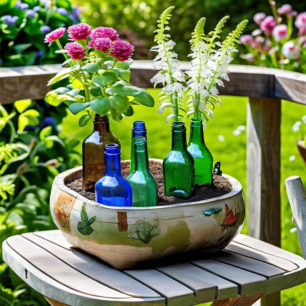 recycle bottles for planters