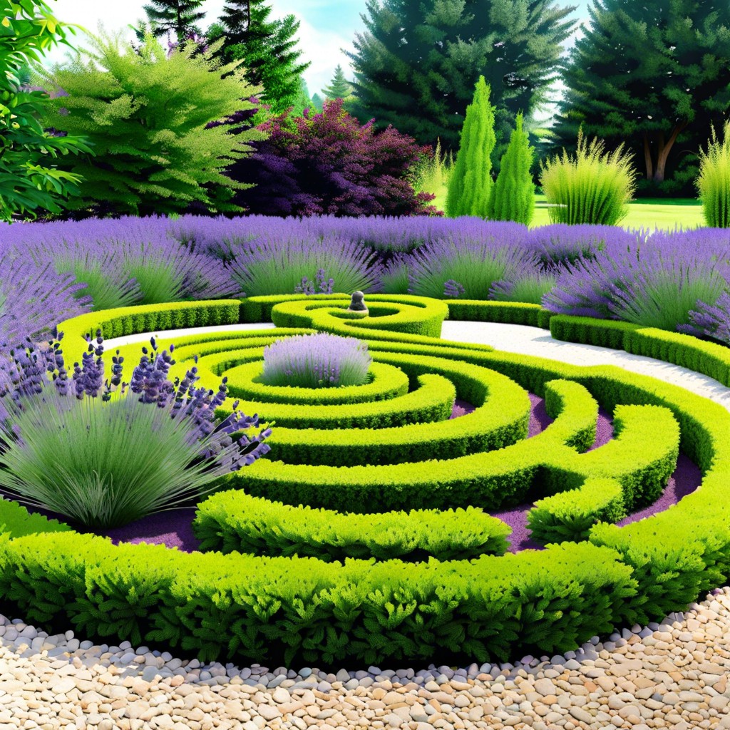 rock and lavender labyrinth