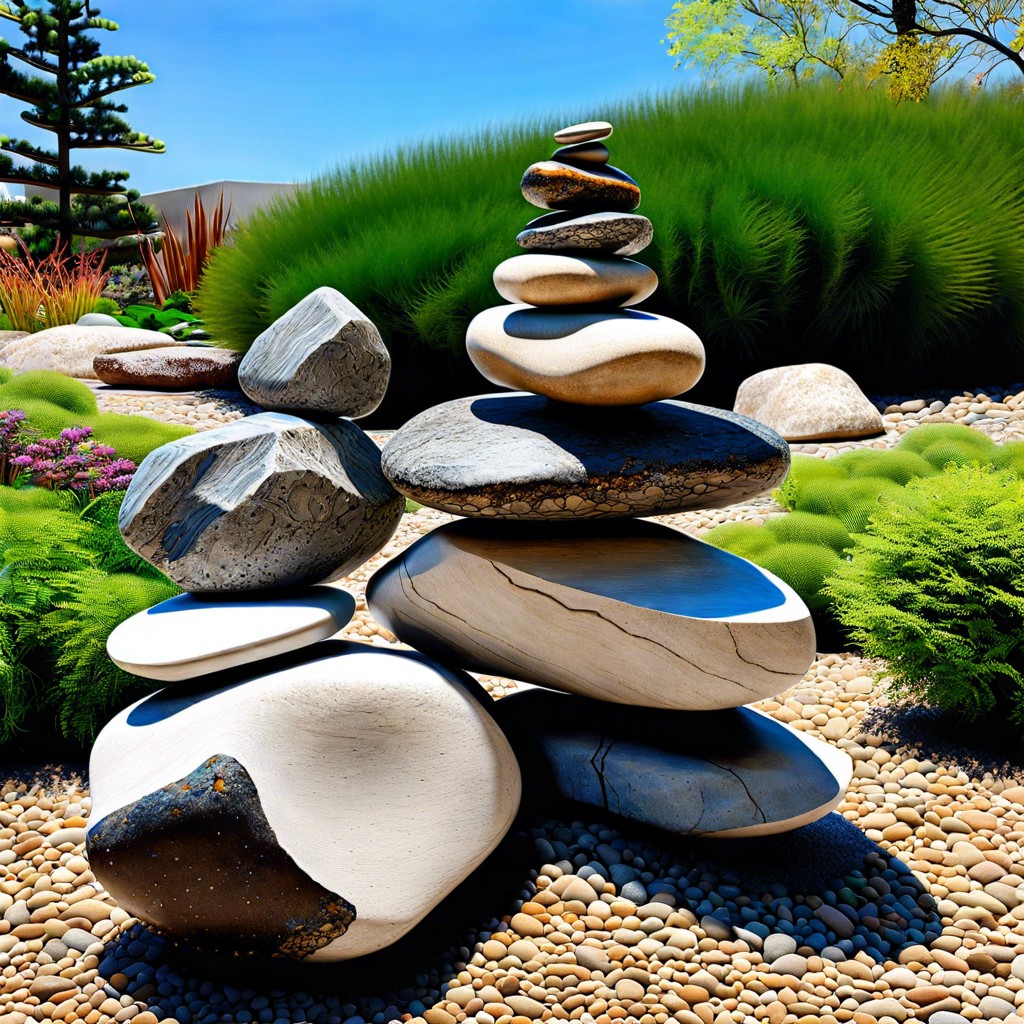 rock balance sculpture garden