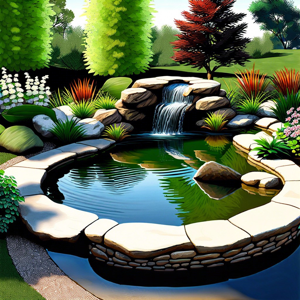 rock encircled water features