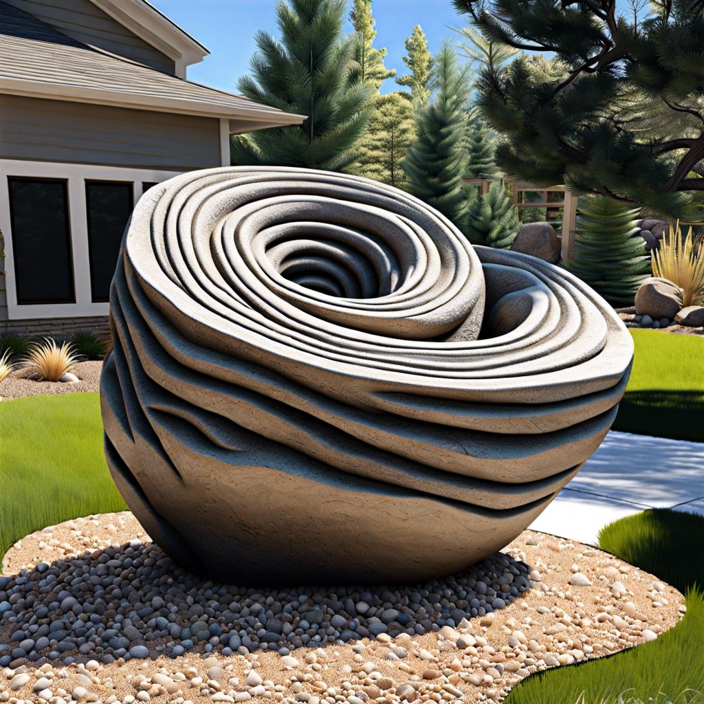rock spiral sculpture