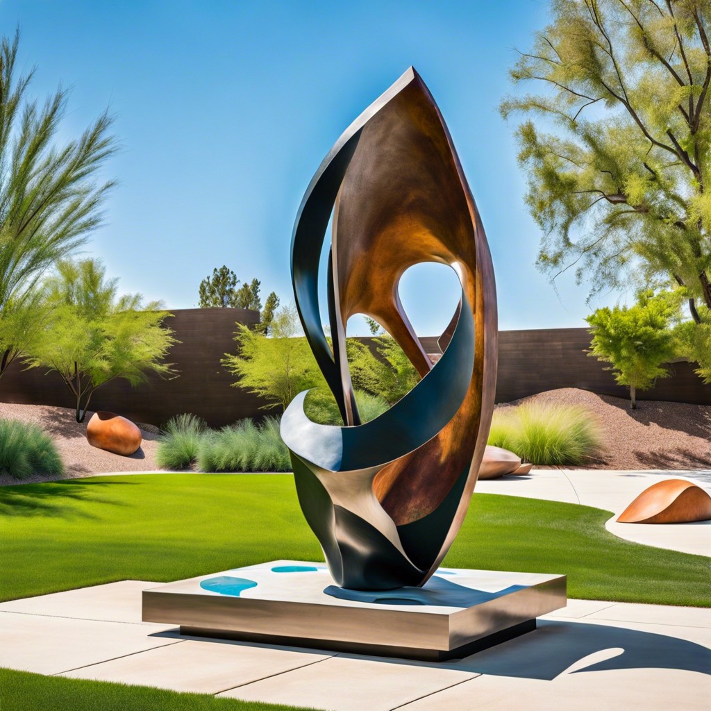 sculpture garden featuring abstract art pieces