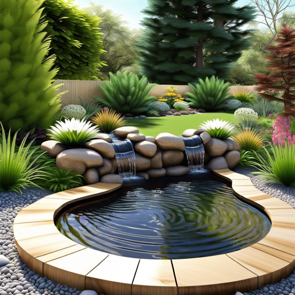 set up a fence line water feature for tranquility