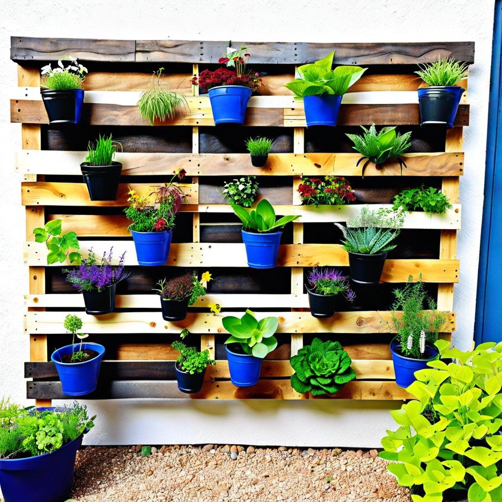 upcycle pallets into a vertical garden
