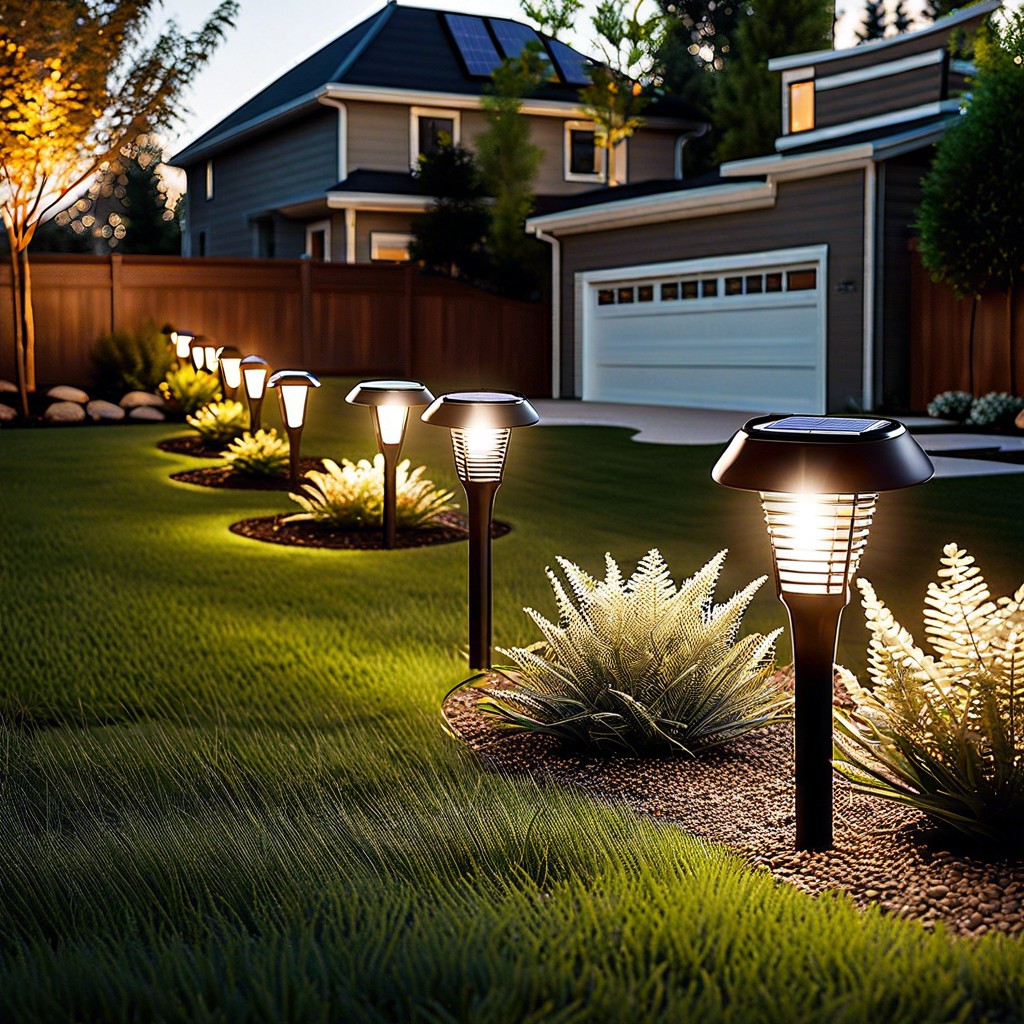 use solar powered landscape lighting for energy efficient illumination