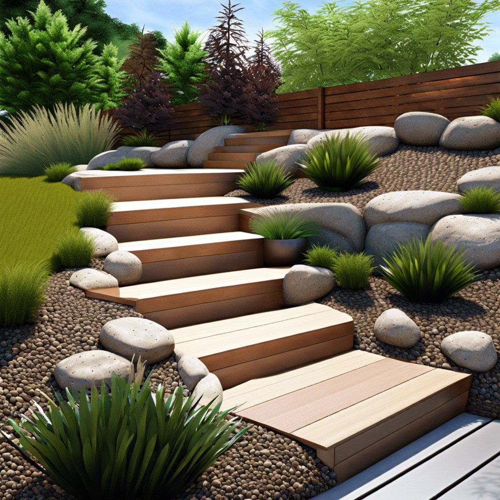 utilize hillside nooks for secluded seating areas