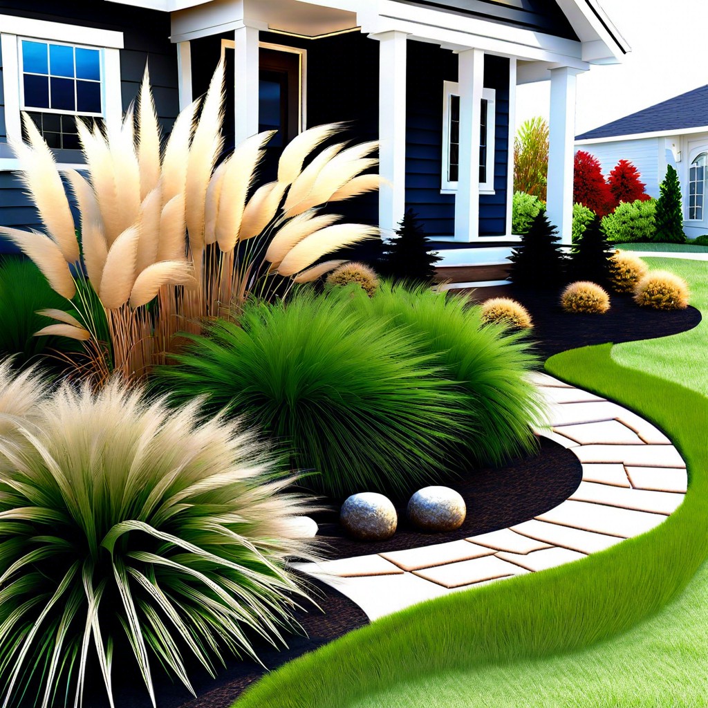 utilize ornamental grasses for texture