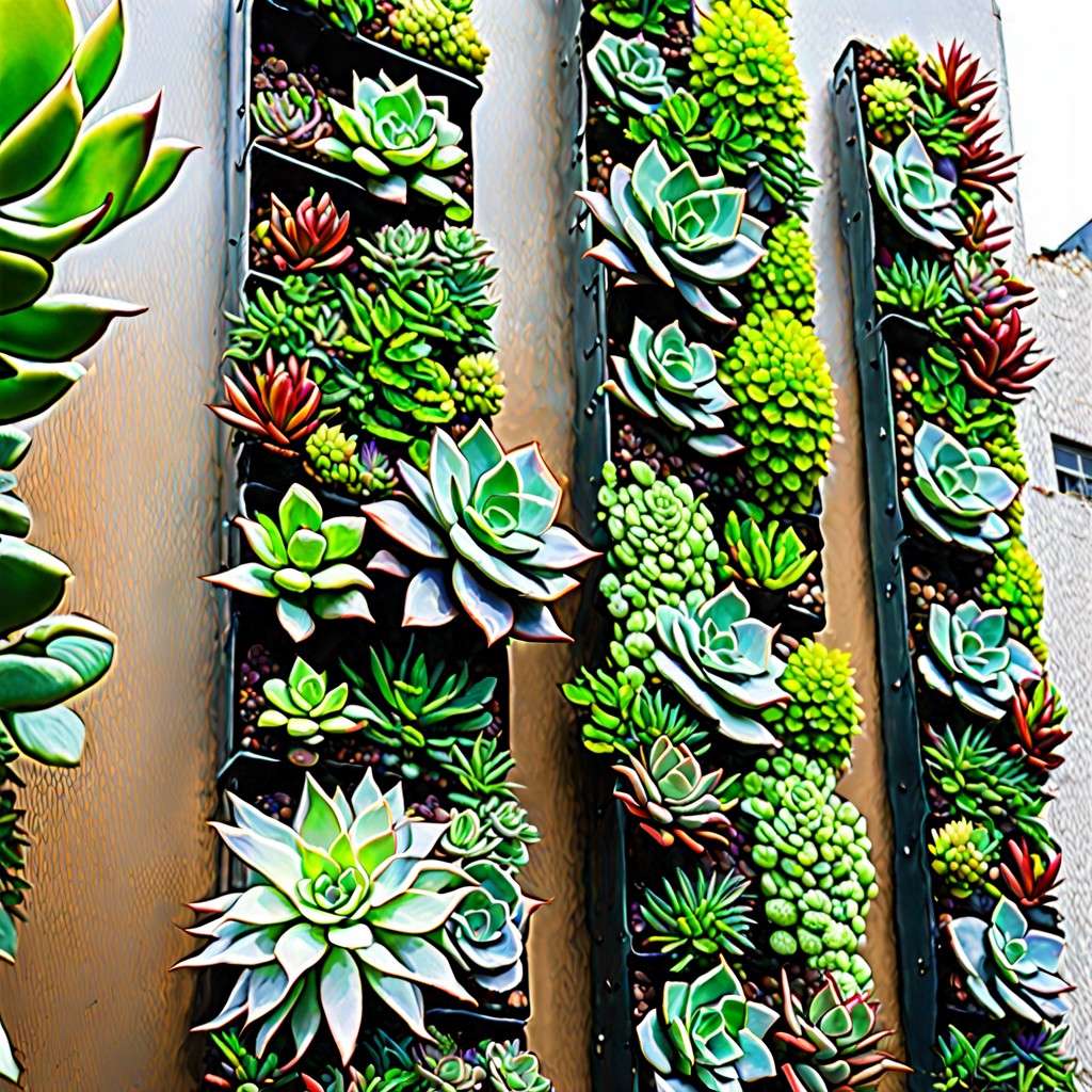vertical succulent walls for urban spaces