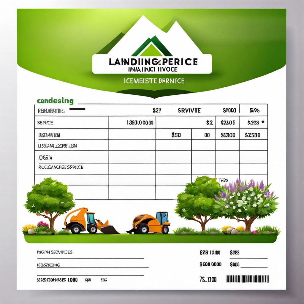 what to include in a landscaping invoice