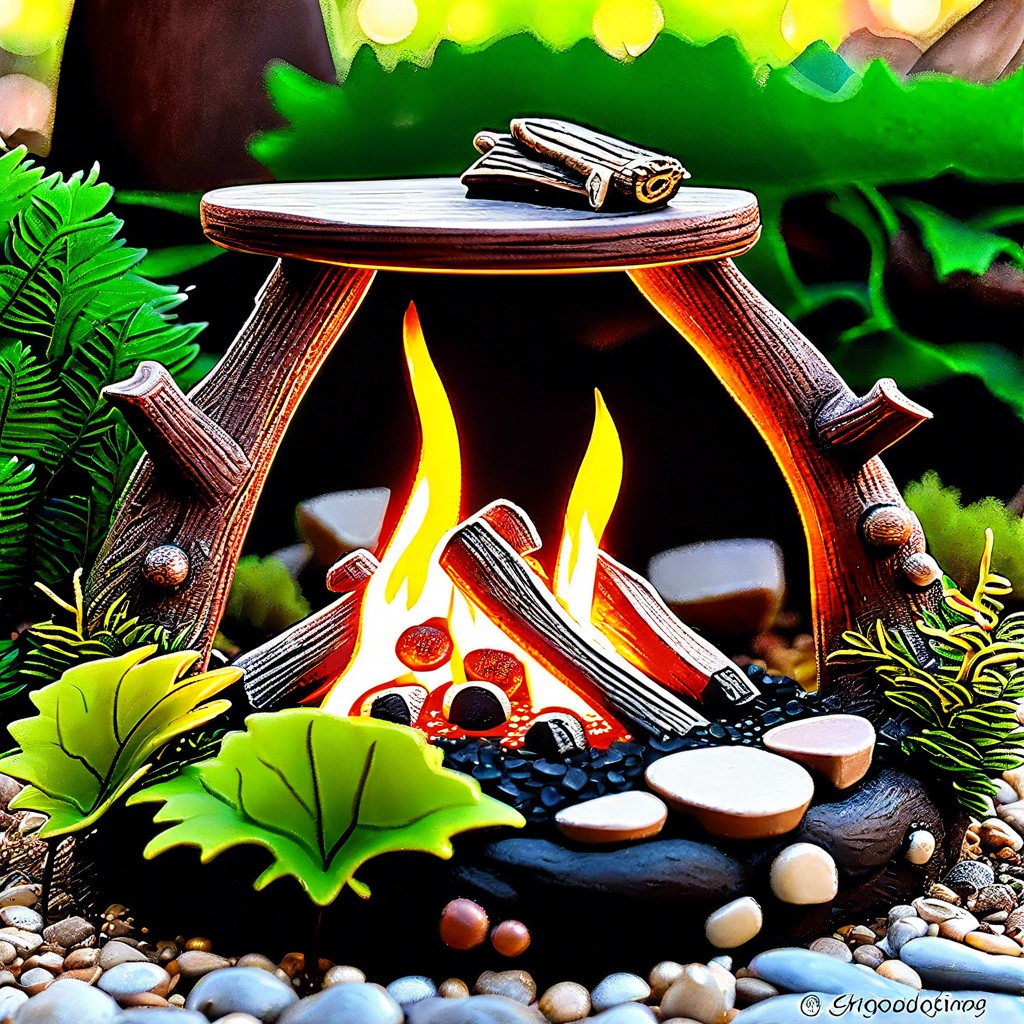 whimsical fairy garden fire pit
