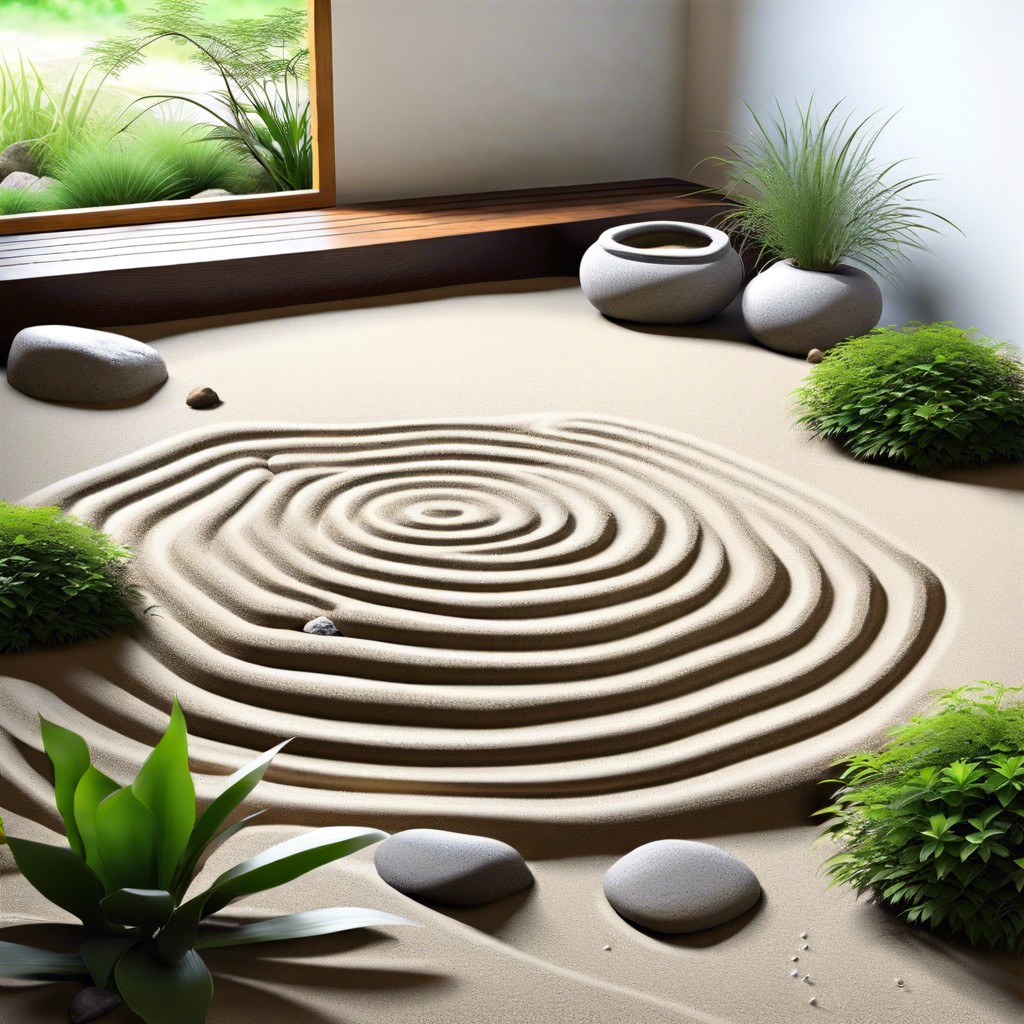 zen inspired rock garden