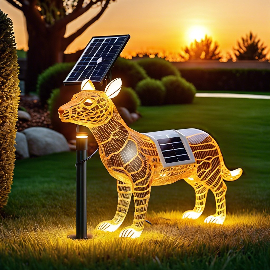 animal shaped solar lights for a playful touch