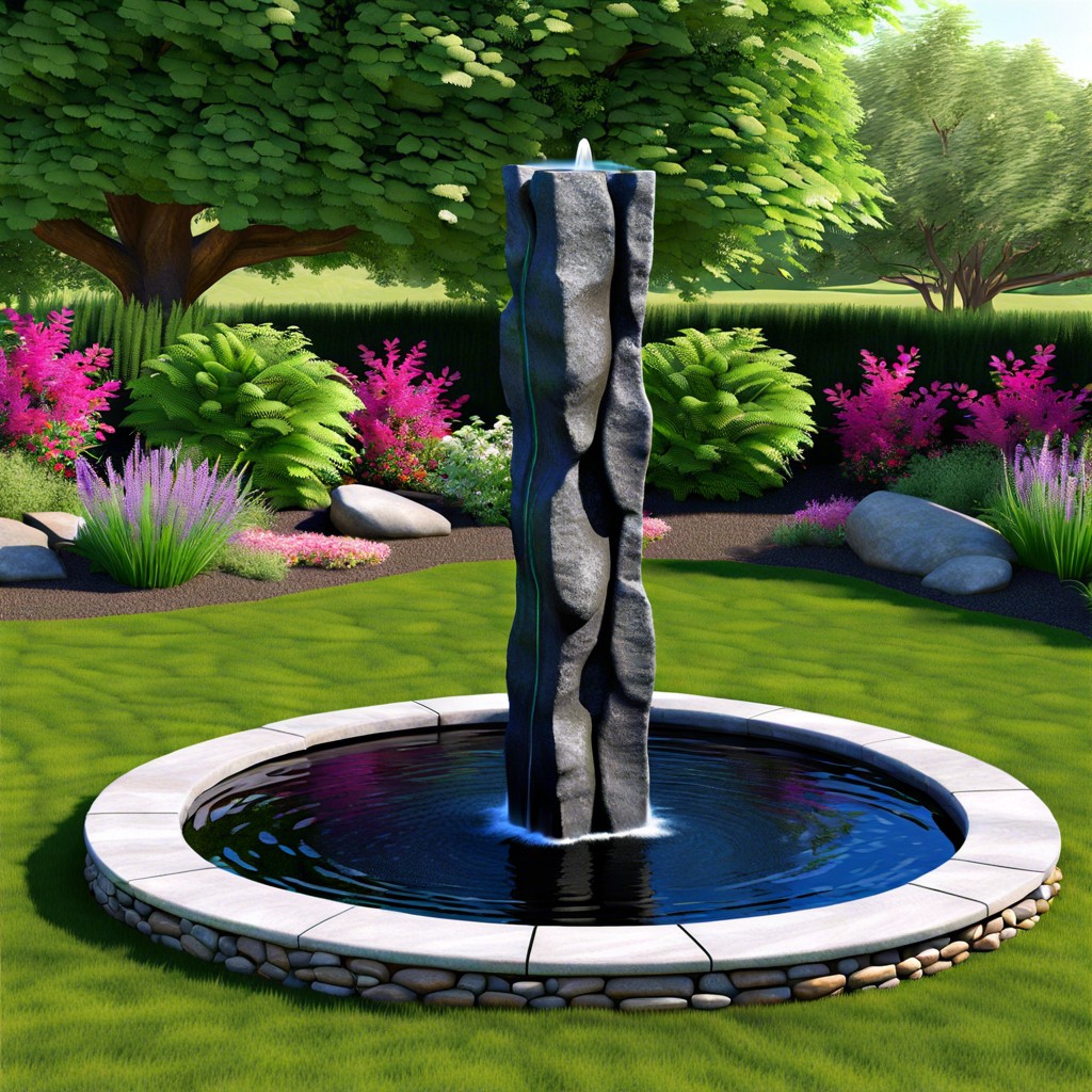 basalt column fountain
