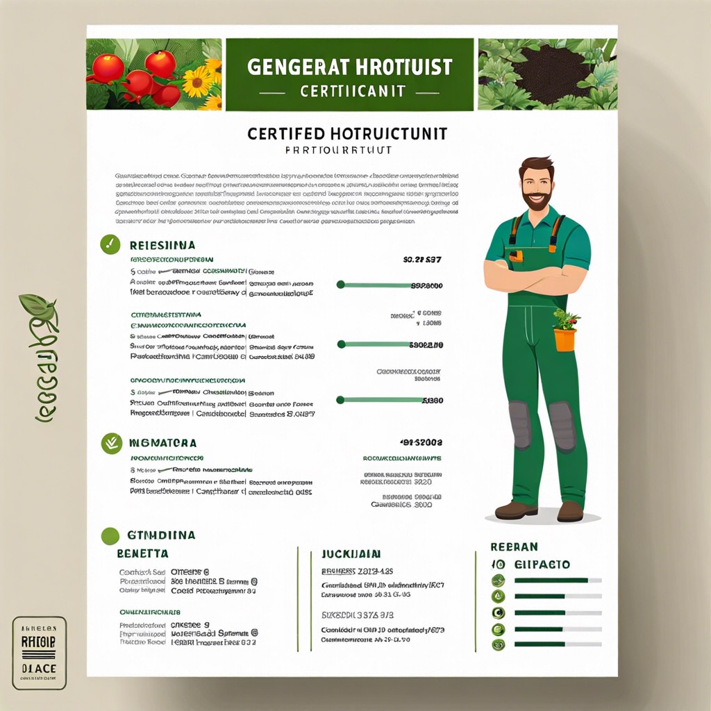 certified horticulturist resume