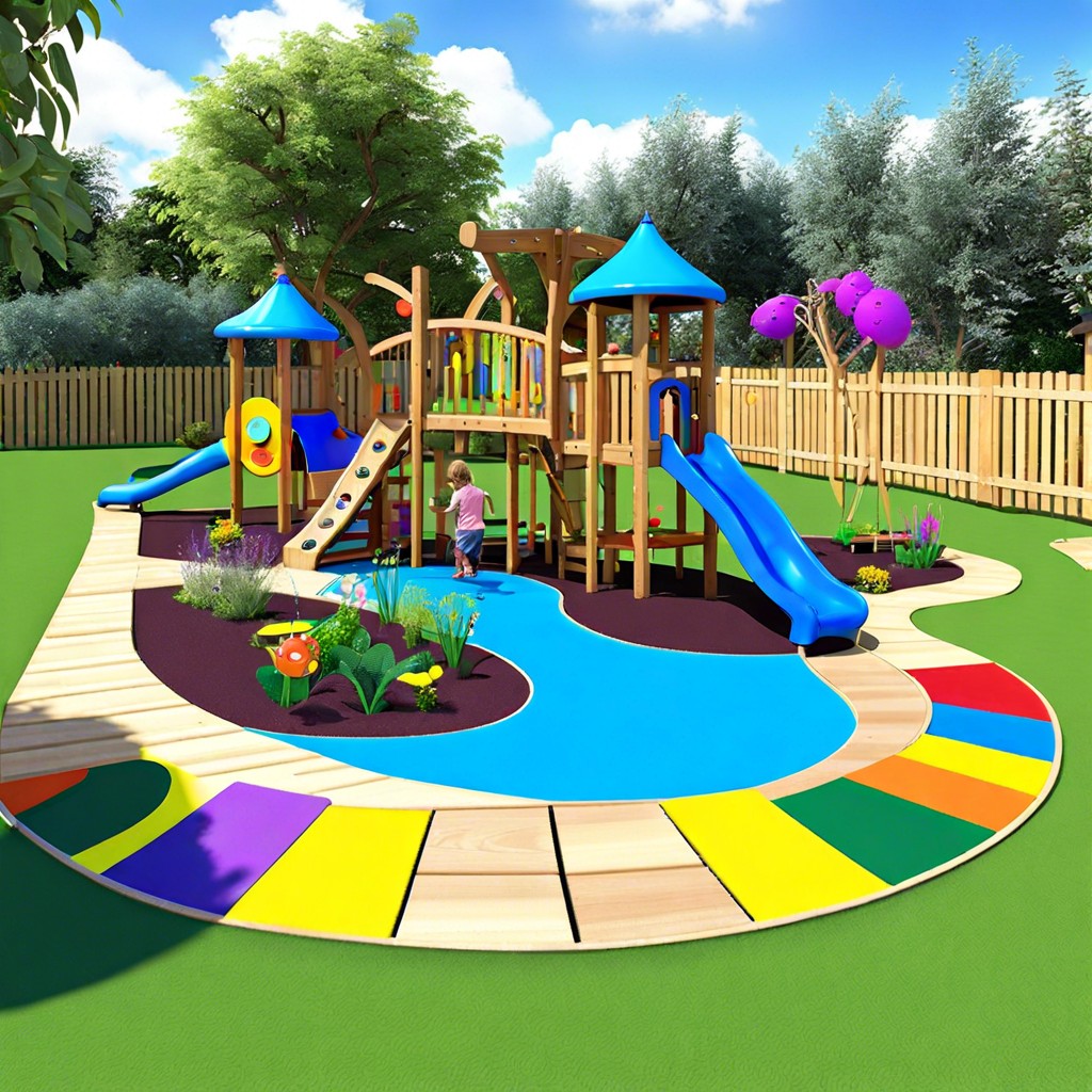 childrens adventure garden with interactive play areas