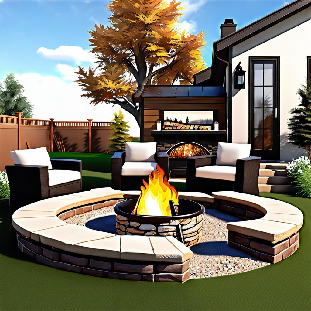 fire pit or fireplace area